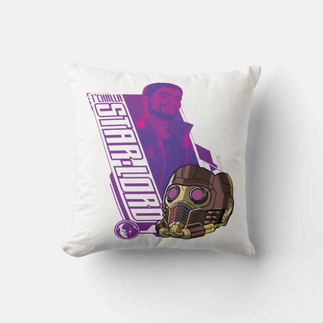 Coussin Et Si... ? | Graphique de caractères T'Challa Star (Recto)