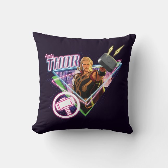 Coussin Et Si... ? | Party Thor Neon Graphic (Recto)