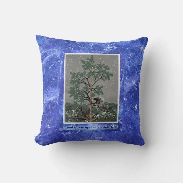 Coussin Et Une Porcupine Dans Un Pin Tree (Recto)