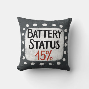 Coussin État de la batterie 15 % de l'oreiller de lancemen