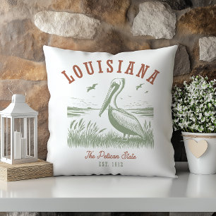 Coussin État de Pastel Pelican Louisiana