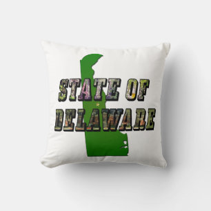 Coussin État du Delaware Image Texte et Plan Plan Plan