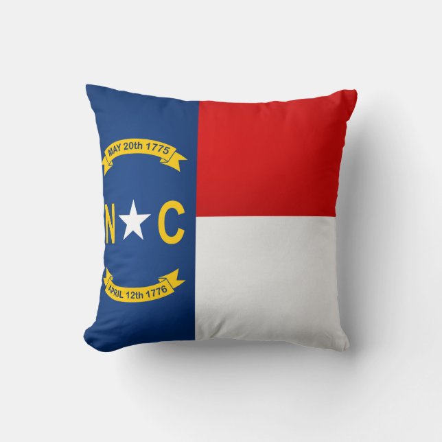 Coussin État frais de drapeau de la Caroline du Nord (Recto)