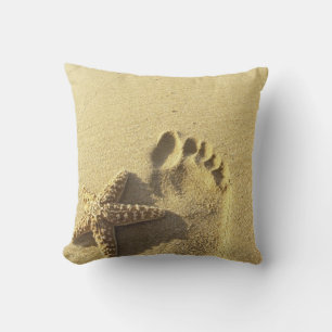 Coussin États-Unis, Hawaï, Maui, Makena Beach, Empreinte e