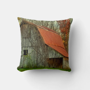 Coussin États-Unis, Indiana. paysage rural, grange recouve