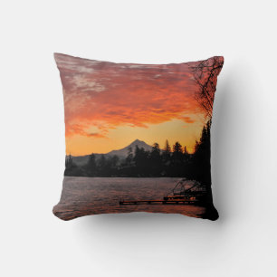 Coussin États-Unis, Oregon. Blue Lake et mont Hood au leve