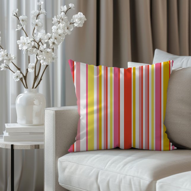 Coussin Été, impression à rayures extérieures (Créateur téléchargé)