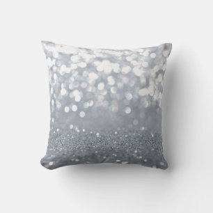 Coussin Étincelle et brillant de parties scintillant argen