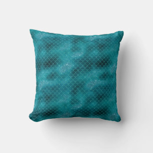 Coussin Étincelle turquoise de sirène