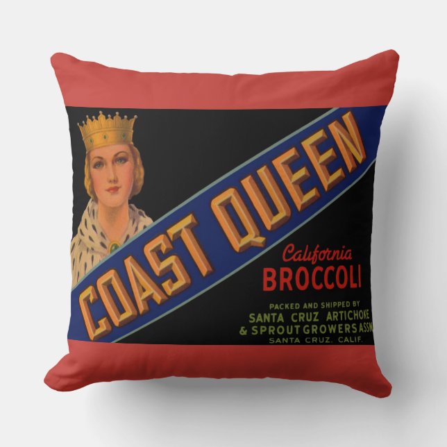 Coussin étiquette de caisse de la Reine-Coeur des années 1 (Recto)