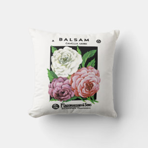 Coussin Étiquette de paquet de graine de baume