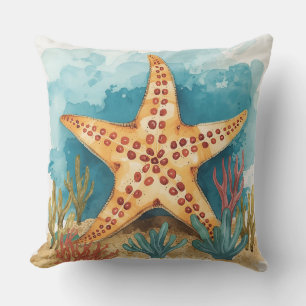 Coussin Étoile de mer et paradis de l'océan tropical