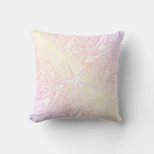 Coussin Étoile de mer multicolore rose blanc décoration ca