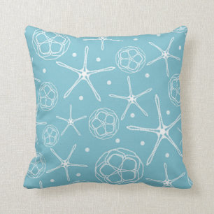 Coussin Étoile de mer Perle Blanche Élégante Classique Pla
