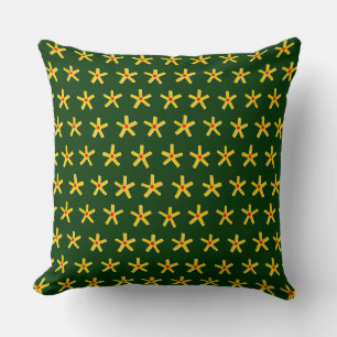 Coussin Étoile égyptienne antique Motif V2 - Dk Green