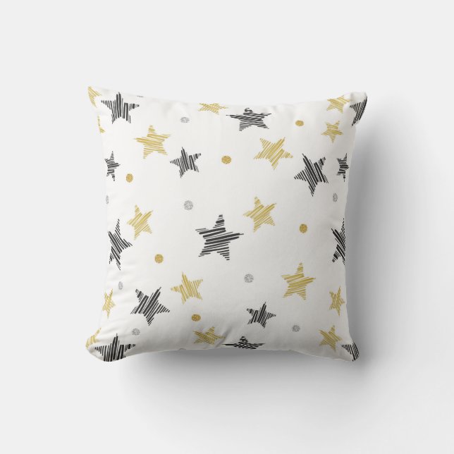 Coussin Étoiles Abstraites (Recto)