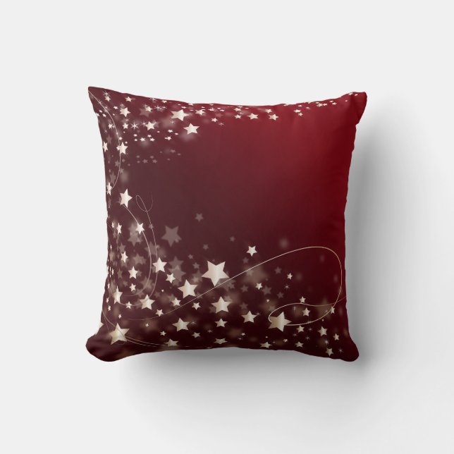 Coussin Etoiles Confetti de Parties scintillant d'or Faux  (Recto)