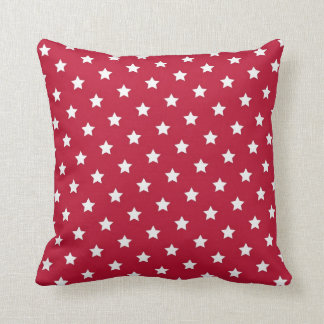 Coussin Étoiles de blanc sur le carreau rouge