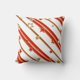 Coussin Etoiles & Grilles Motif or rouge + vos idées