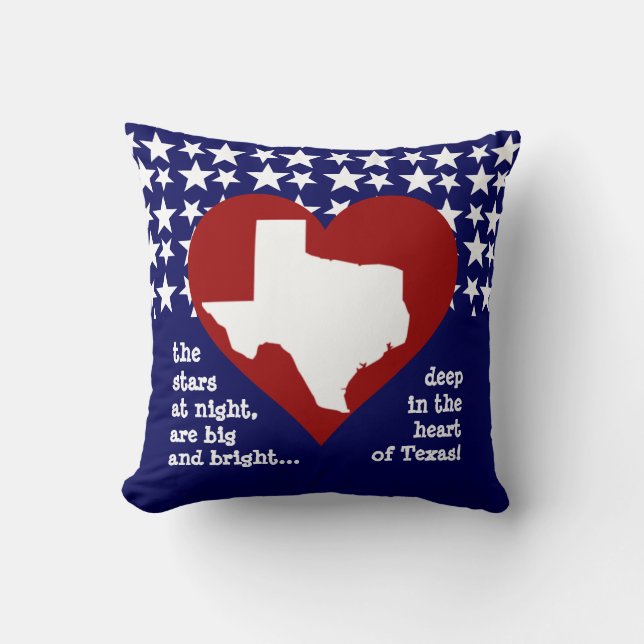 Coussin Étoiles la nuit….Profondément au coeur du Texas ! (Recto)