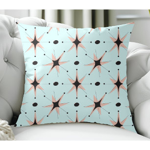 Coussin Étoiles Modernes Du Milieu Du Siècle Rétro Vert Me