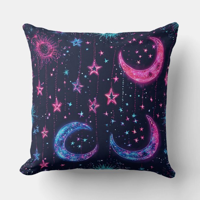 Coussin Étoiles Néon (Recto)