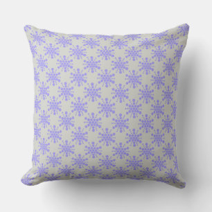 Coussin Étoiles pointillées bleues sur gris caillou
