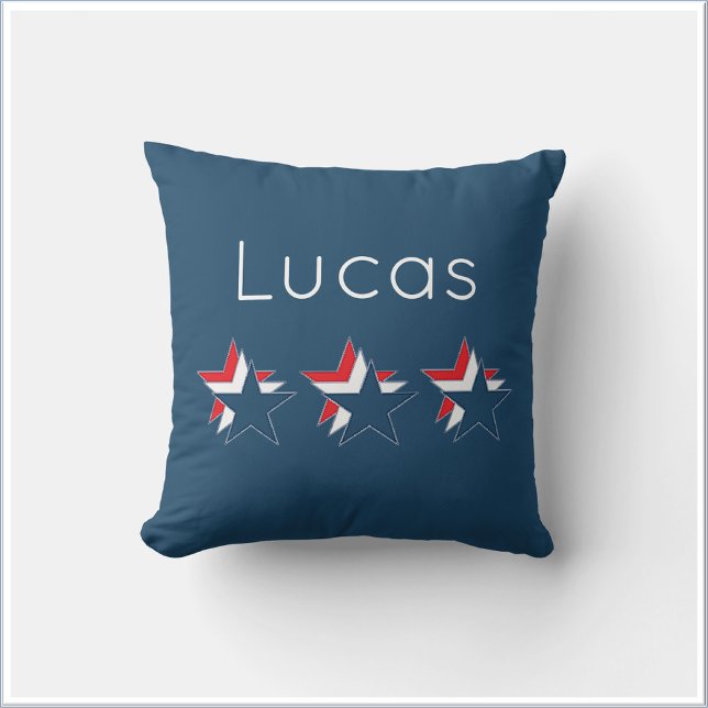 Coussin Étoiles rouges blanches et bleues (Créateur téléchargé)