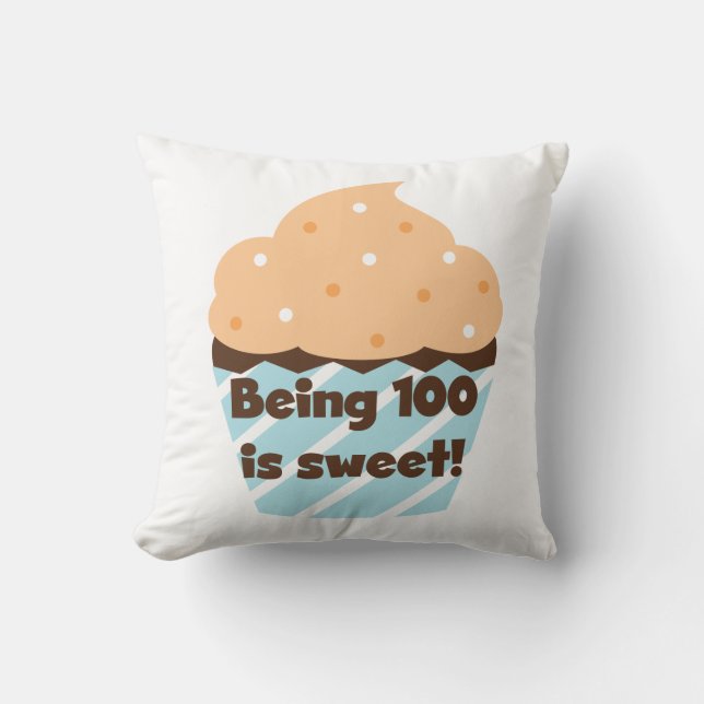 Coussin Etre 100 est Sweet Birthday T-shirts et cadeaux (Recto)