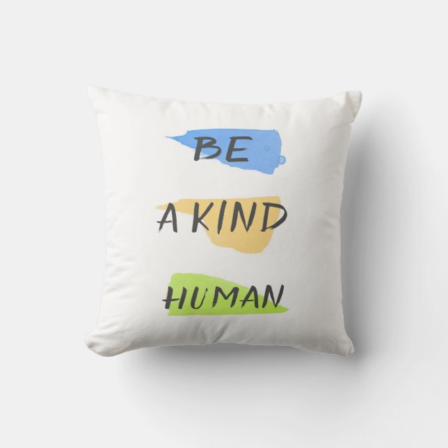 Coussin être humain texte art minimaliste sur blanc (Recto)