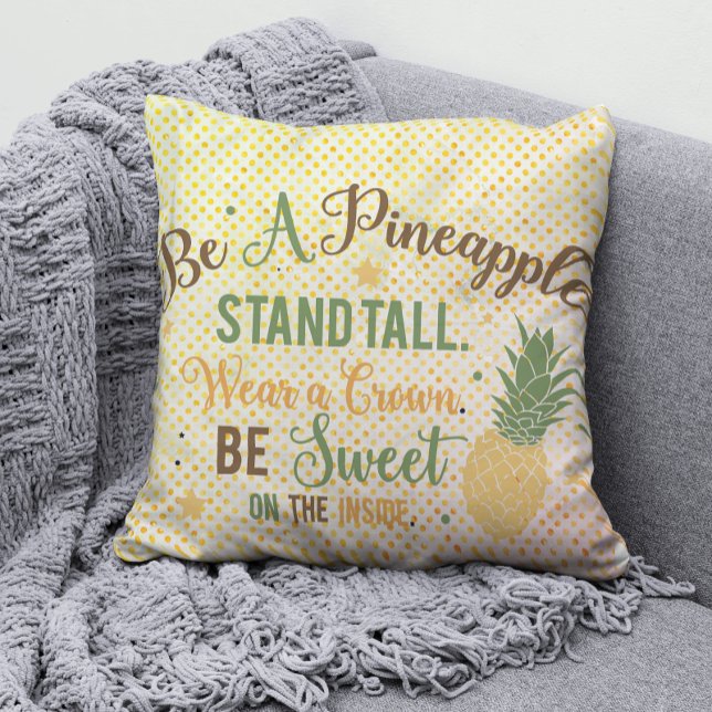 Coussin Être Une Citation Inspirationnelle D'Ananas (Créateur téléchargé)