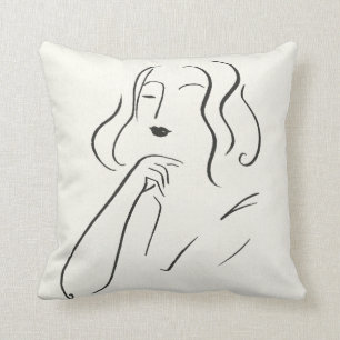 Coussin Étude simple - croquis d'une femme