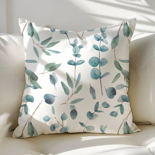 Coussin Eucalyptus Floral Végétal Chic Moderne