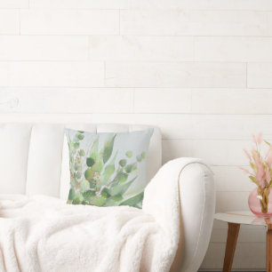 COUSSIN EUCALYPTUS TEXTUEL GREEN SAGE