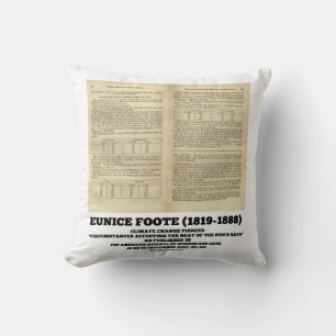 Coussin Eunice Foote Climate Change Pioneer Document de 18