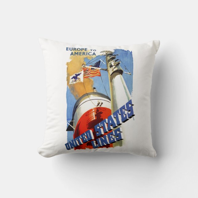 Coussin Europe-Amérique ~ États-Unis (Recto)