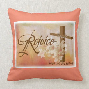 Coussin Évaluez un carreau 20x20/Rejoice de coton