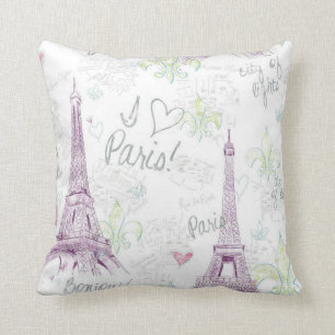 Coussin Évaluez un carreau/Paris de coton
