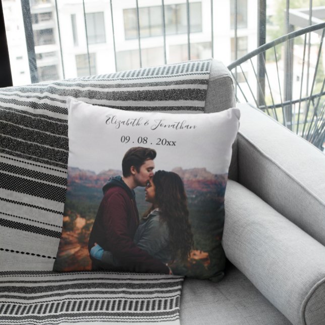 Coussin Événement Photo Mariage personnalisé (Créateur téléchargé)