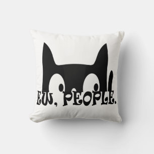 Coussin Ew People Drôle Chat Noir