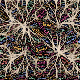 Coussin Expérience humaine Art Word Inspiré