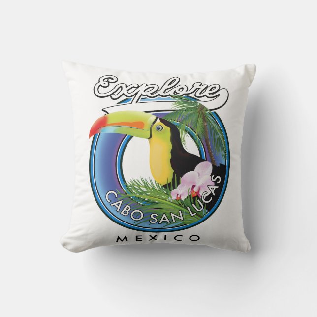 Coussin explorer cabo san lucas mexique patch de voyage (Recto)