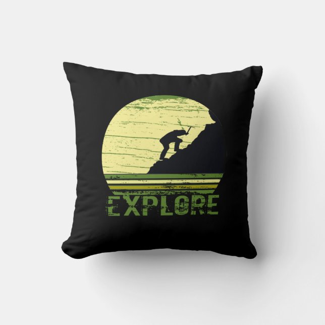 Coussin Explorez la randonnée sauvage (Recto)