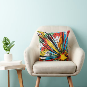 Coussin Explosion de bande dessinée Pop Art