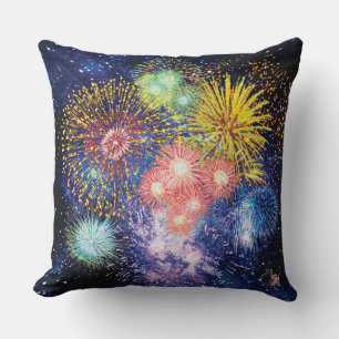 Coussin Explosion de feux d'artifice