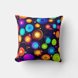 Coussin Explosion du cercle de néon