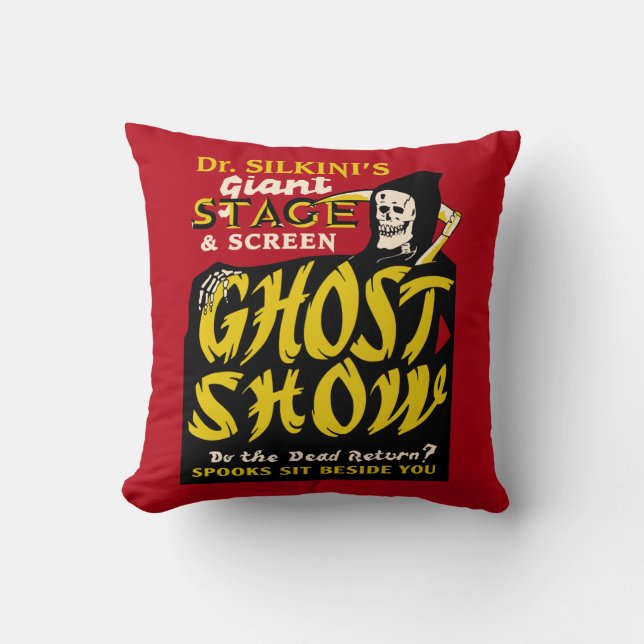Coussin Exposition de Dr. Silkini Ghost Show Spook (Recto)