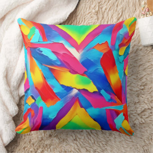 Coussin Expressionnisme Abstrait Coloré Art