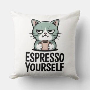 Coussin Exprimez-vous avec un espresso