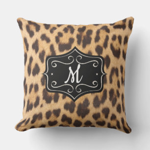 Coussin extérieur 20X20 Monogram imprimé léopard